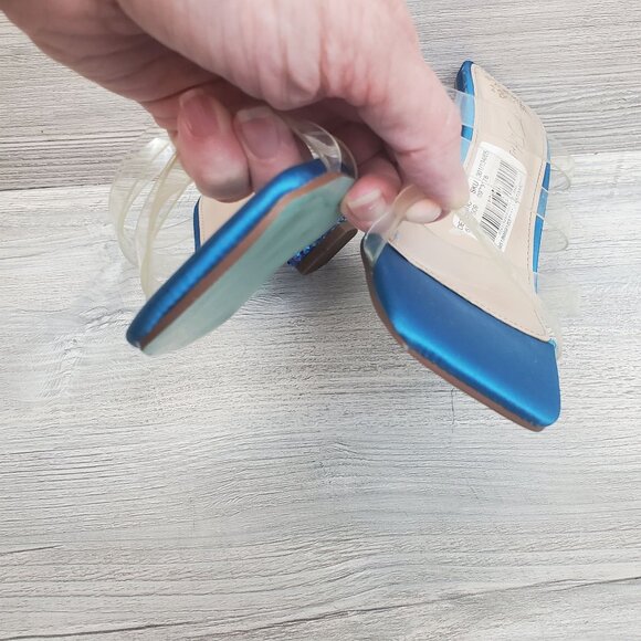 Betsey Johnson Capri blue rhinestone heels - Picture 6 of 14